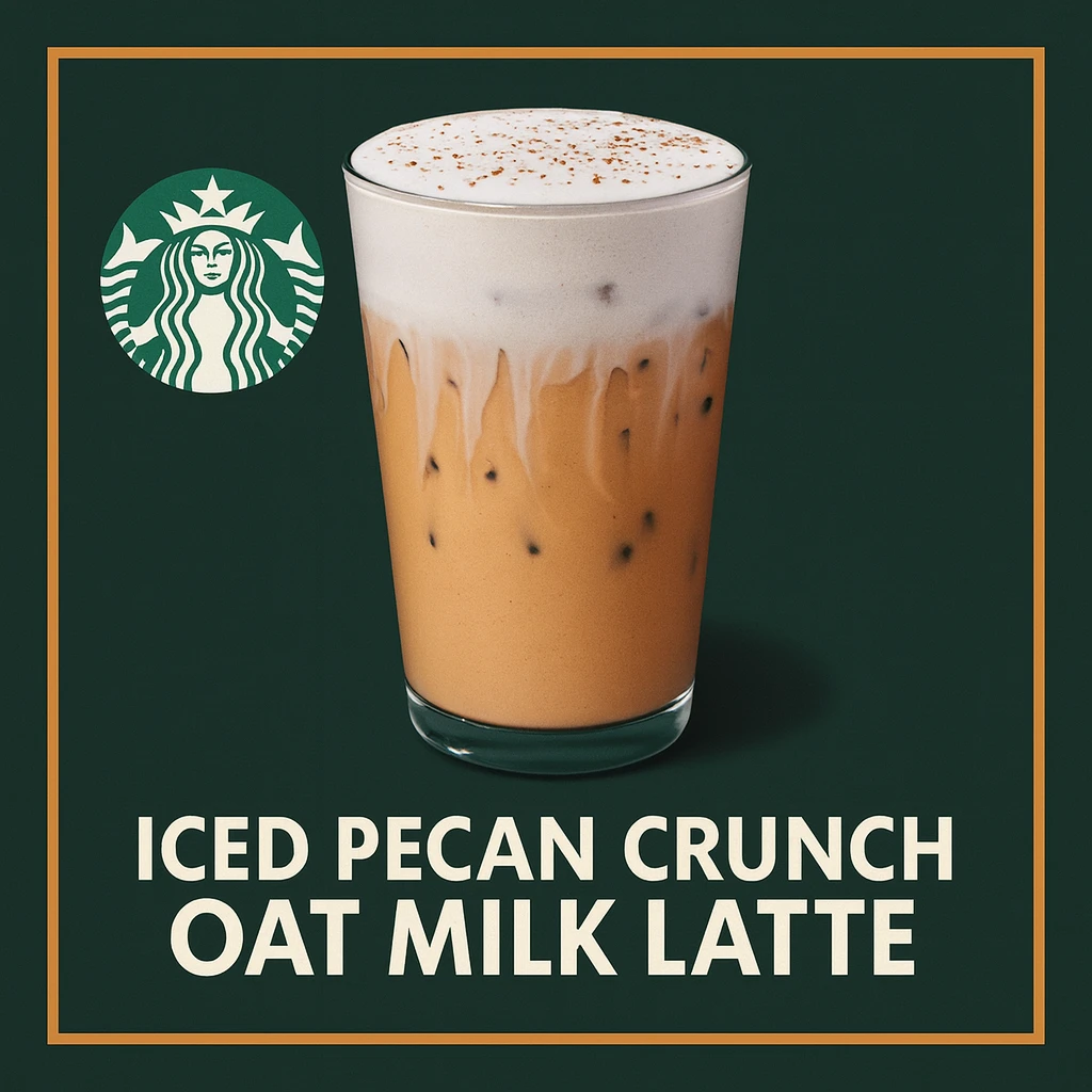 Starbucks Iced Pecan Crunch Oat Milk Latte