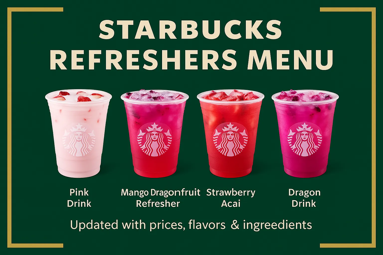 Starbucks Refreshers Menu