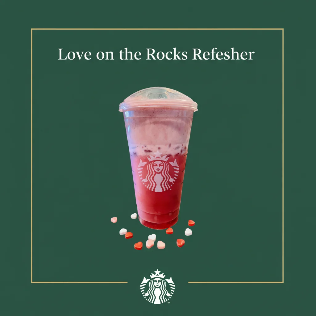 22 Starbucks Secret Menu Drinks for Valentine’s Day 6 starbucks Love on the Rocks Refresher