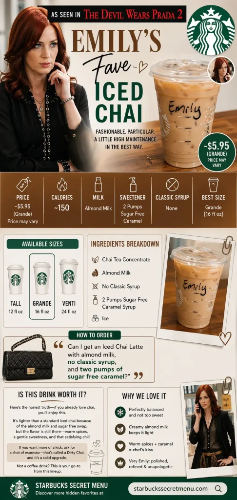 Emily Charlton Starbucks Devil Wears Prada 2 Secret Menu