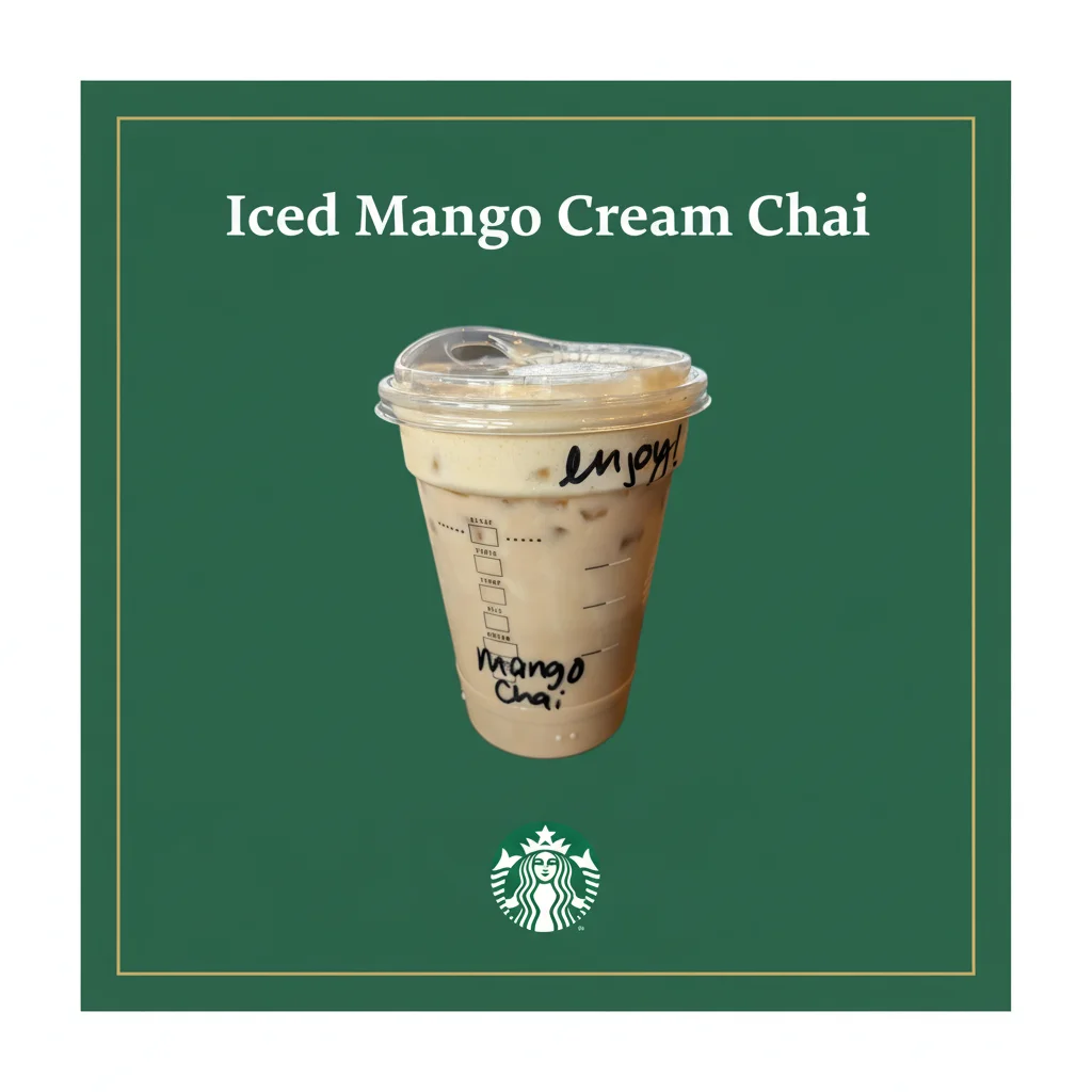Starbucks Spring Menu 2026 (Full Drinks List + Prices & Calories) 5 Iced Mango Cream Chai