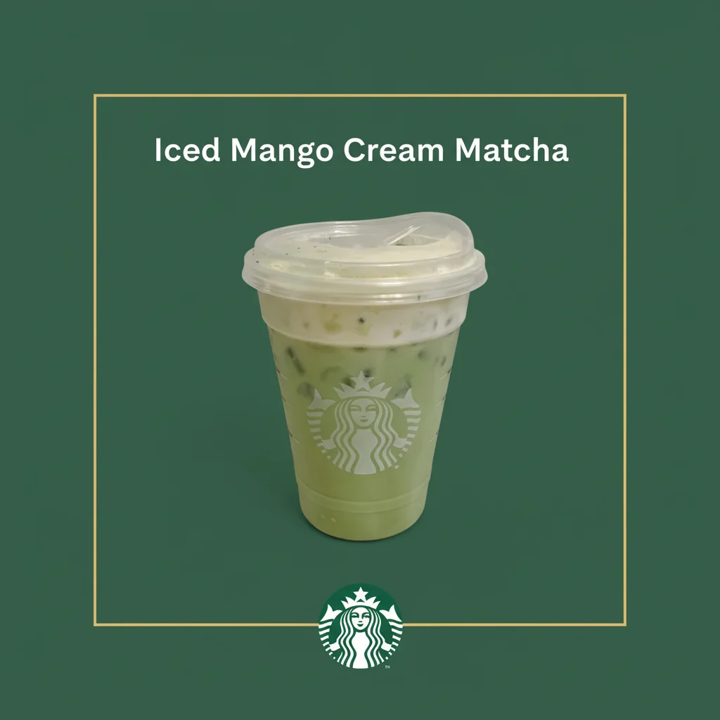 Starbucks Spring Menu 2026 (Full Drinks List + Prices & Calories) 4 Iced Mango Cream Matcha
