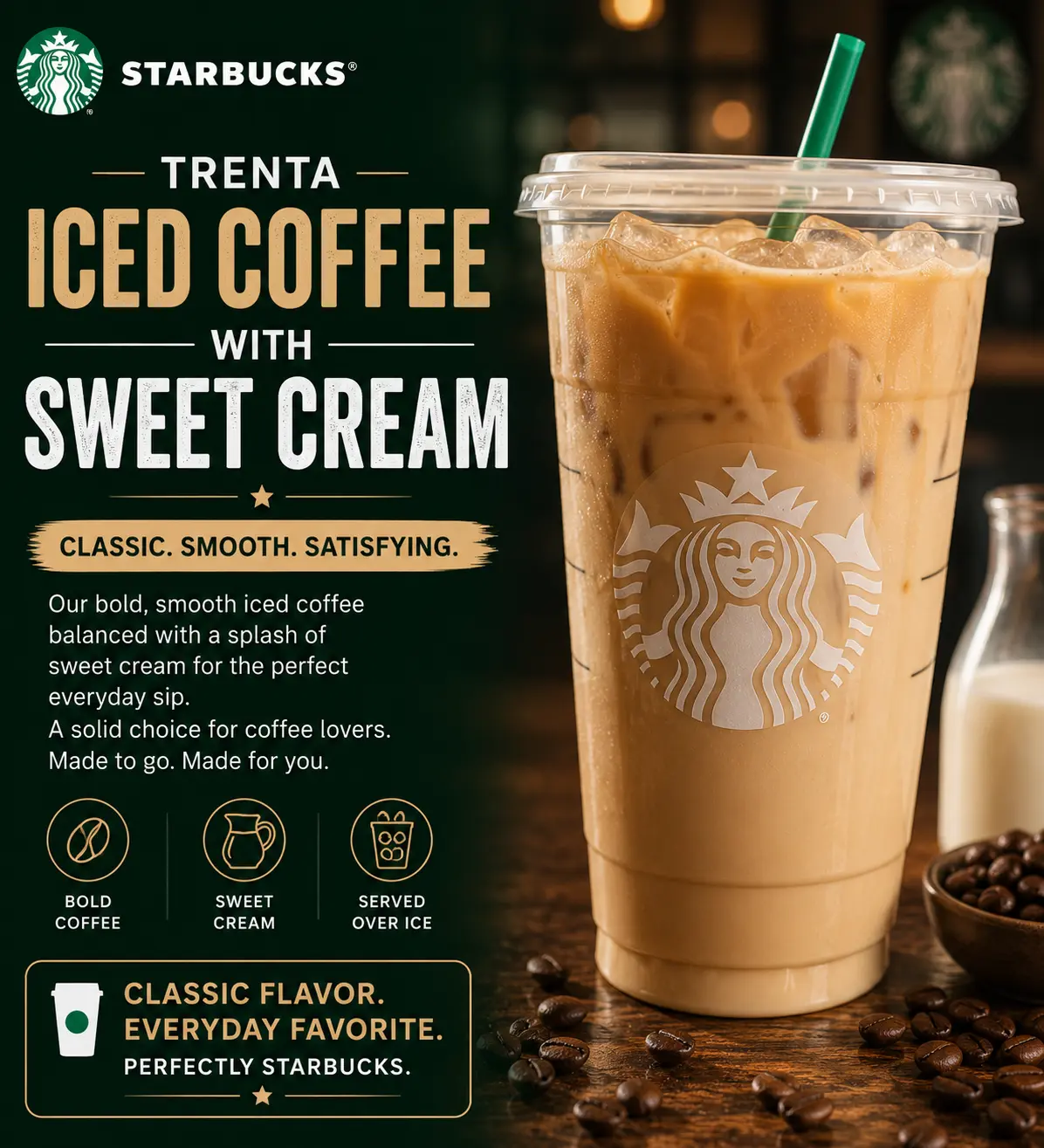 Trenta Iced Coffee with Sweet Cream