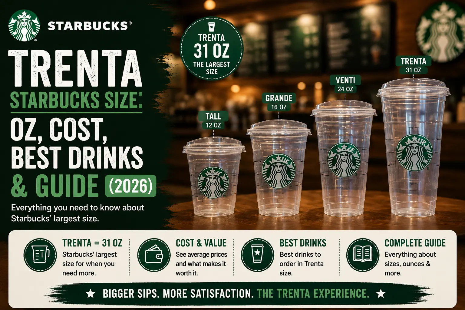 Trenta Starbucks Size: Oz, Cost, Best Drinks & Guide (2026)