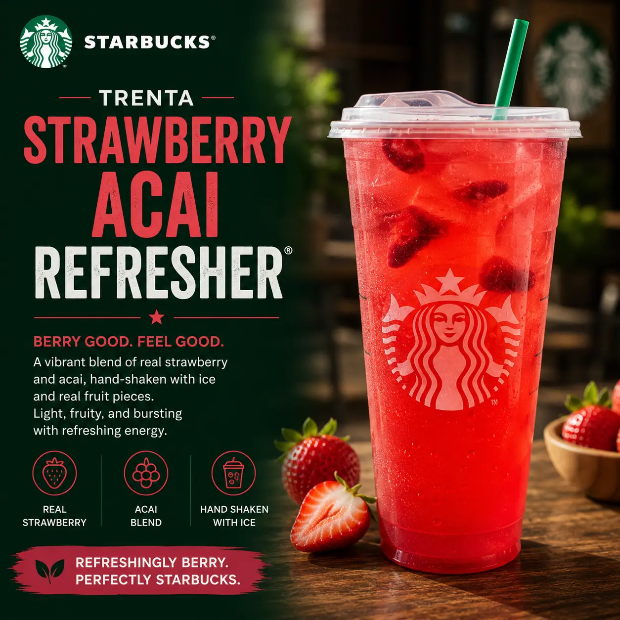 Trenta Strawberry Acai Refresher 