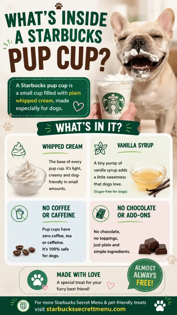 Starbucks Pup Cup Everything You Need to Know (2026 Guide) 4 What's inside a Starbucks pup cup